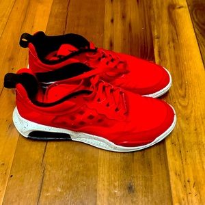 Red and white air max Jordan merge